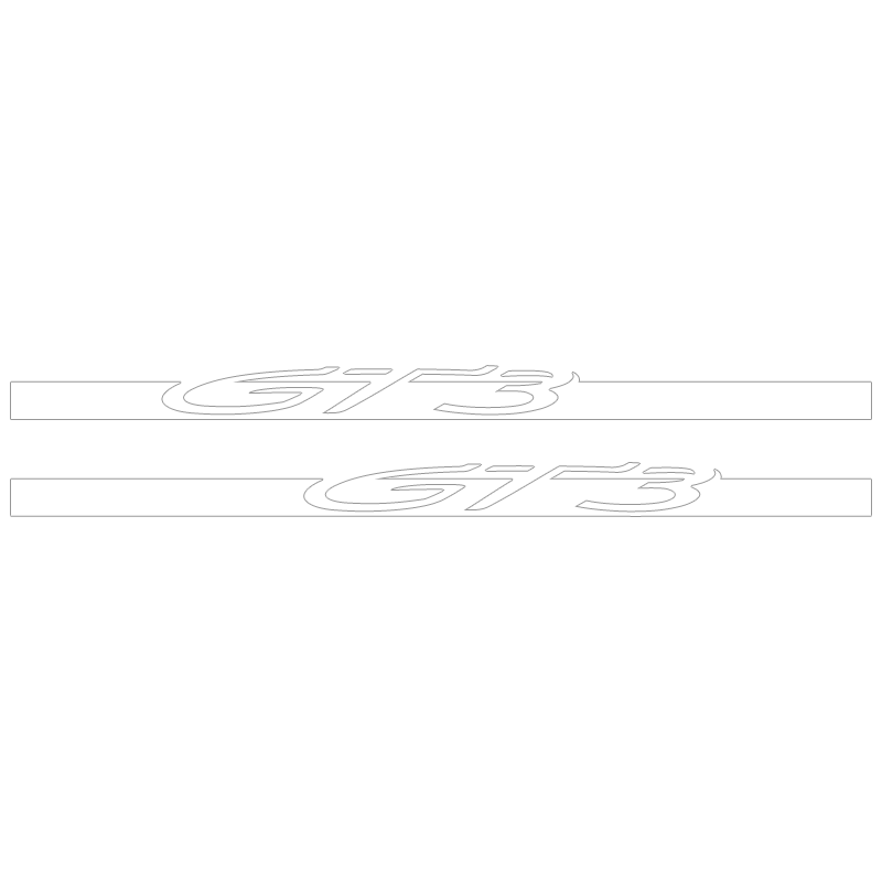 Kit Stickers Bandes Bas de Caisse Porsche 911 GT3 en blanc