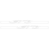 Kit Stickers Bandes Bas de Caisse Porsche 911 GT3 en blanc