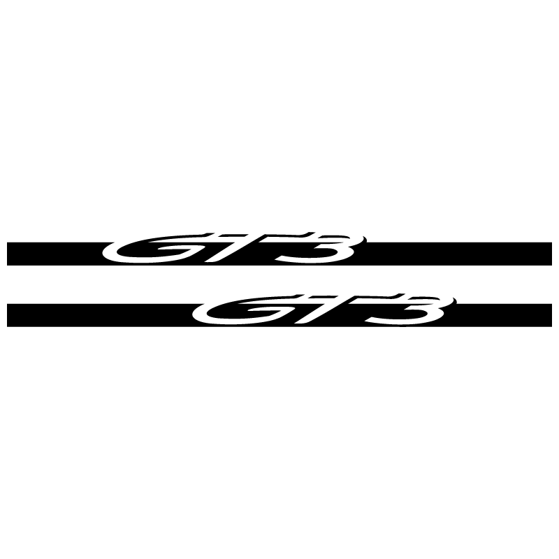 Kit Stickers Bandes Bas de Caisse Porsche 911 GT3 en noir