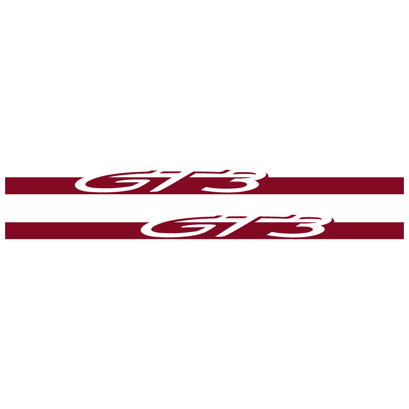 Kit Stickers Bandes Bas de Caisse Porsche 911 GT3 en bordeaux