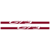 Kit Stickers Bandes Bas de Caisse Porsche 911 GT3 en bordeaux