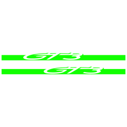 Kit Stickers Bandes Bas de Caisse Porsche 911 GT3 en vert fluo
