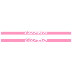 Kit Stickers Bandes Bas de Caisse Porsche 911 Turbo en rose