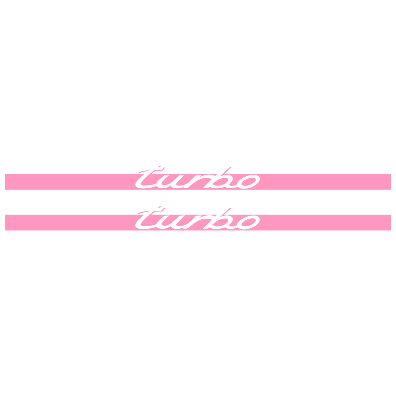 Kit Stickers Bandes Bas de Caisse Porsche 911 Turbo en rose