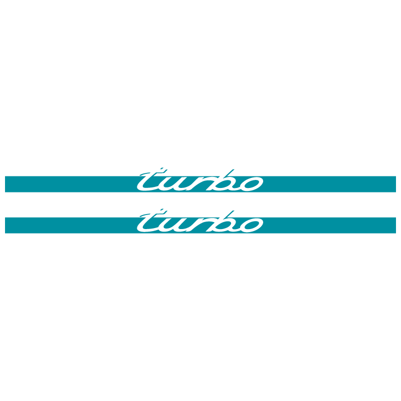 Kit Stickers Bandes Bas de Caisse Porsche 911 Turbo en turquoise