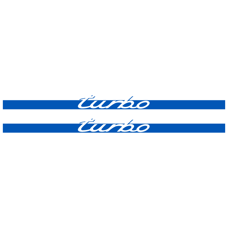 Kit Stickers Bandes Bas de Caisse Porsche 911 Turbo en bleu