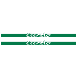 Kit Stickers Bandes Bas de Caisse Porsche 911 Turbo en vert