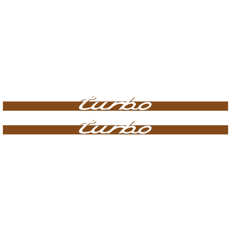 Kit Stickers Bandes Bas de Caisse Porsche 911 Turbo en brun