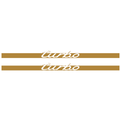Kit Stickers Bandes Bas de Caisse Porsche 911 Turbo en or