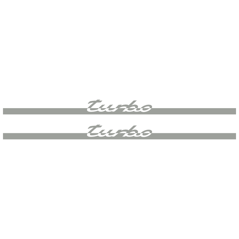 Kit Stickers Bandes Bas de Caisse Porsche 911 Turbo S en gris clair