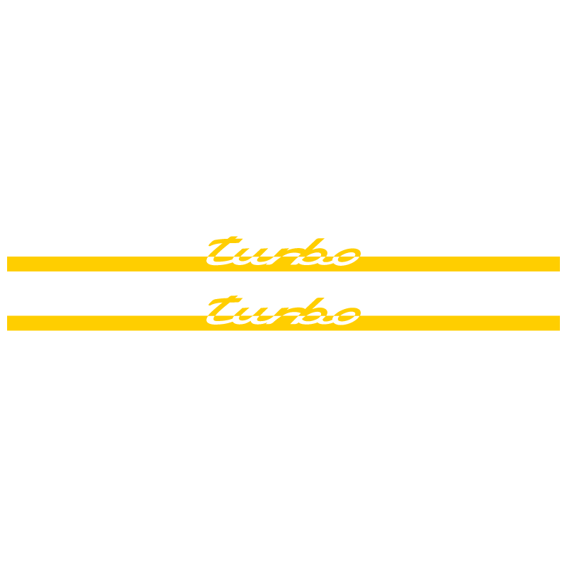 Kit Stickers Bandes Bas de Caisse Porsche 911 Turbo S en jaune