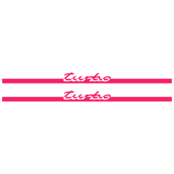 Kit Stickers Bandes Bas de Caisse Porsche 911 Turbo S en fuchsia