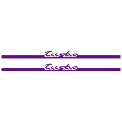 Kit Stickers Bandes Bas de Caisse Porsche 911 Turbo S en prune