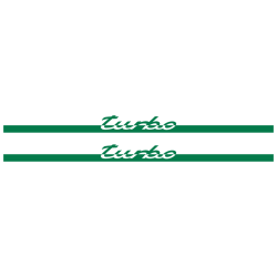 Kit Stickers Bandes Bas de Caisse Porsche 911 Turbo S en vert