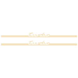 Kit Stickers Bandes Bas de Caisse Porsche 911 Turbo S en ivoire