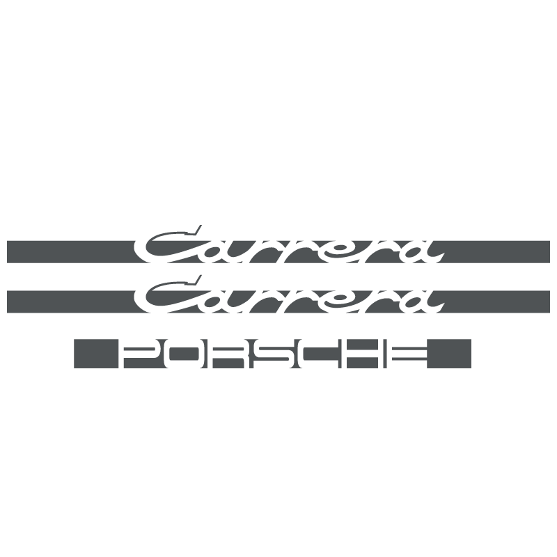 Kit Stickers Bandes Latérales + Capot Moteur Porsche 911 Carrera Série G en gris foncé