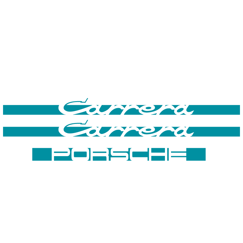 Kit Stickers Bandes Latérales + Capot Moteur Porsche 911 Carrera Série G en turquoise