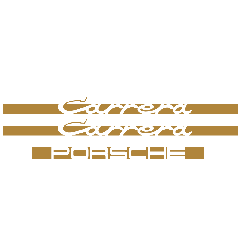 Kit Stickers Bandes Latérales + Capot Moteur Porsche 911 Carrera Série G en or