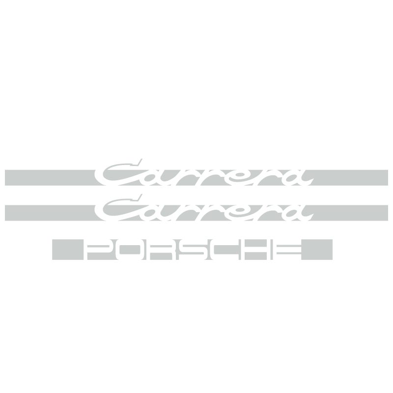 Kit Stickers Bandes Latérales + Capot Moteur Porsche 911 Carrera Série G en gris pâle