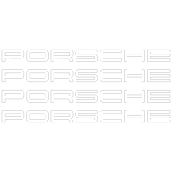 Kit Stickers Étriers de Freins Porsche Logo en blanc