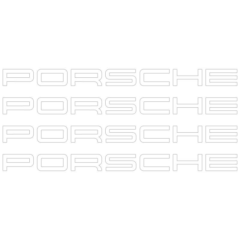 Kit Stickers Étriers de Freins Porsche Logo en blanc