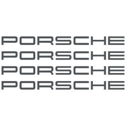 Kit Stickers Étriers de Freins Porsche Logo en gris foncé