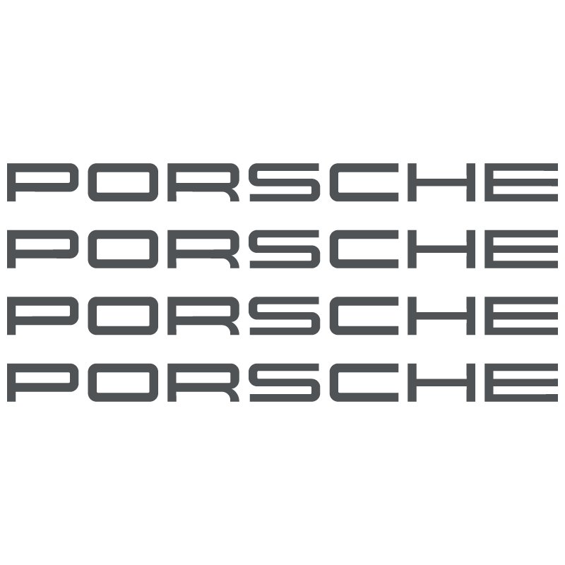 Kit Stickers Étriers de Freins Porsche Logo en gris foncé