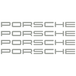 Kit Stickers Étriers de Freins Porsche Logo en gris clair