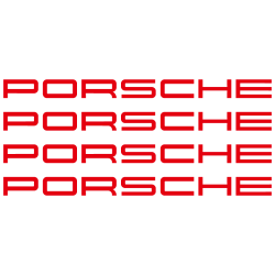 Kit Stickers Étriers de Freins Porsche Logo en rouge