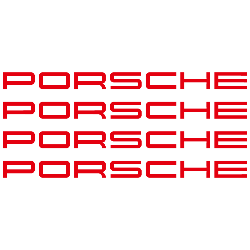 Kit Stickers Étriers de Freins Porsche Logo en rouge