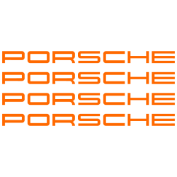 Kit Stickers Étriers de Freins Porsche Logo en orange