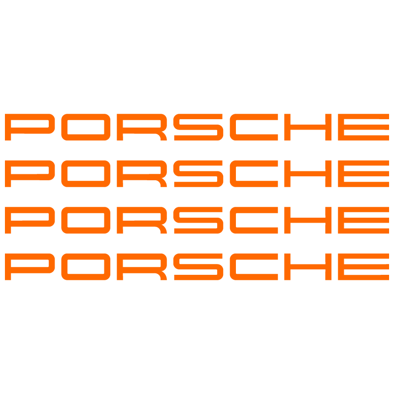 Kit Stickers Étriers de Freins Porsche Logo en orange
