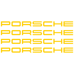Kit Stickers Étriers de Freins Porsche Logo en jaune