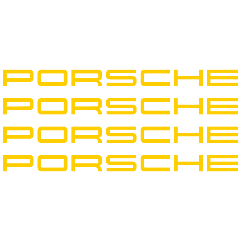 Kit Stickers Étriers de Freins Porsche Logo en jaune