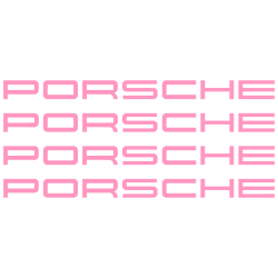 Kit Stickers Étriers de Freins Porsche Logo en rose