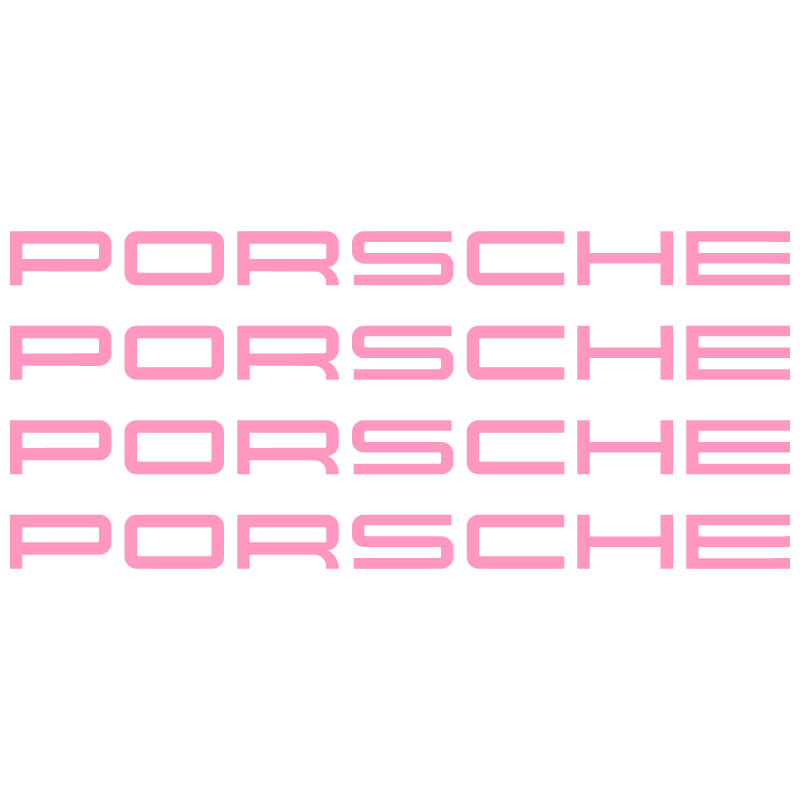 Kit Stickers Étriers de Freins Porsche Logo en rose