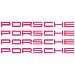 Kit Stickers Étriers de Freins Porsche Logo en fuchsia