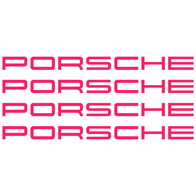 Kit Stickers Étriers de Freins Porsche Logo en fuchsia