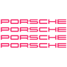 Kit Stickers Étriers de Freins Porsche Logo en fuchsia