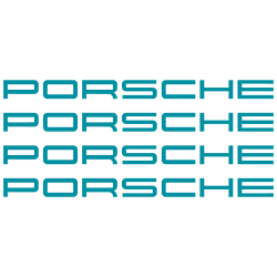 Kit Stickers Étriers de Freins Porsche Logo en turquoise