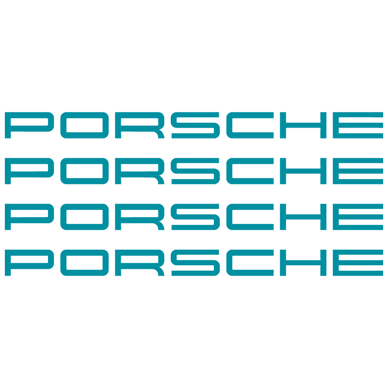 Kit Stickers Étriers de Freins Porsche Logo en turquoise