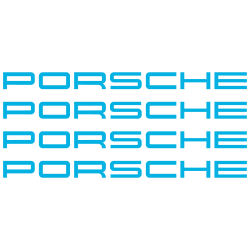 Kit Stickers Étriers de Freins Porsche Logo en bleu clair