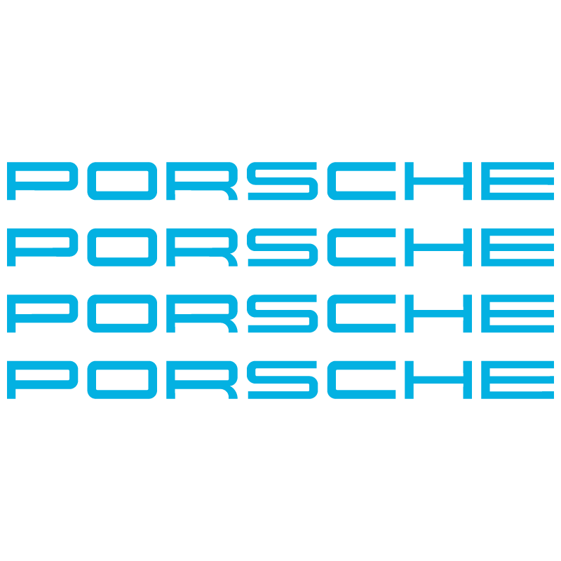 Kit Stickers Étriers de Freins Porsche Logo en bleu clair