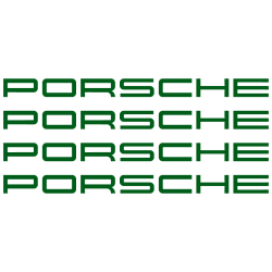 Kit Stickers Étriers de Freins Porsche Logo en vert foncé