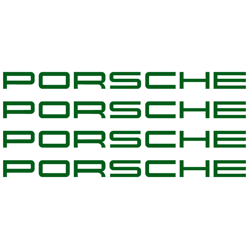 Kit Stickers Étriers de Freins Porsche Logo en vert foncé