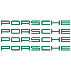Kit Stickers Étriers de Freins Porsche Logo en vert