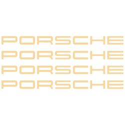 Kit Stickers Étriers de Freins Porsche Logo en beige