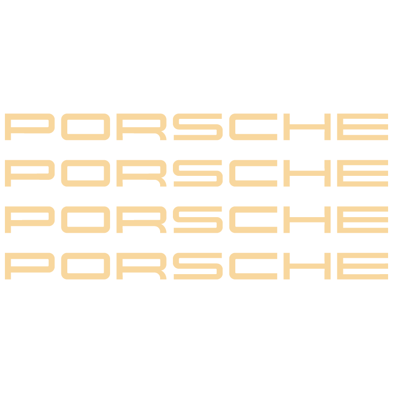 Kit Stickers Étriers de Freins Porsche Logo en beige