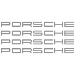 Kit Stickers Étriers de Freins Porsche Logo en argent