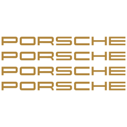 Kit Stickers Étriers de Freins Porsche Logo en or